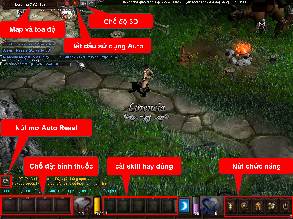 Chức năng chính của Game MU Hiệp Khách Chức năng chính của Game MU Hiệp Khách