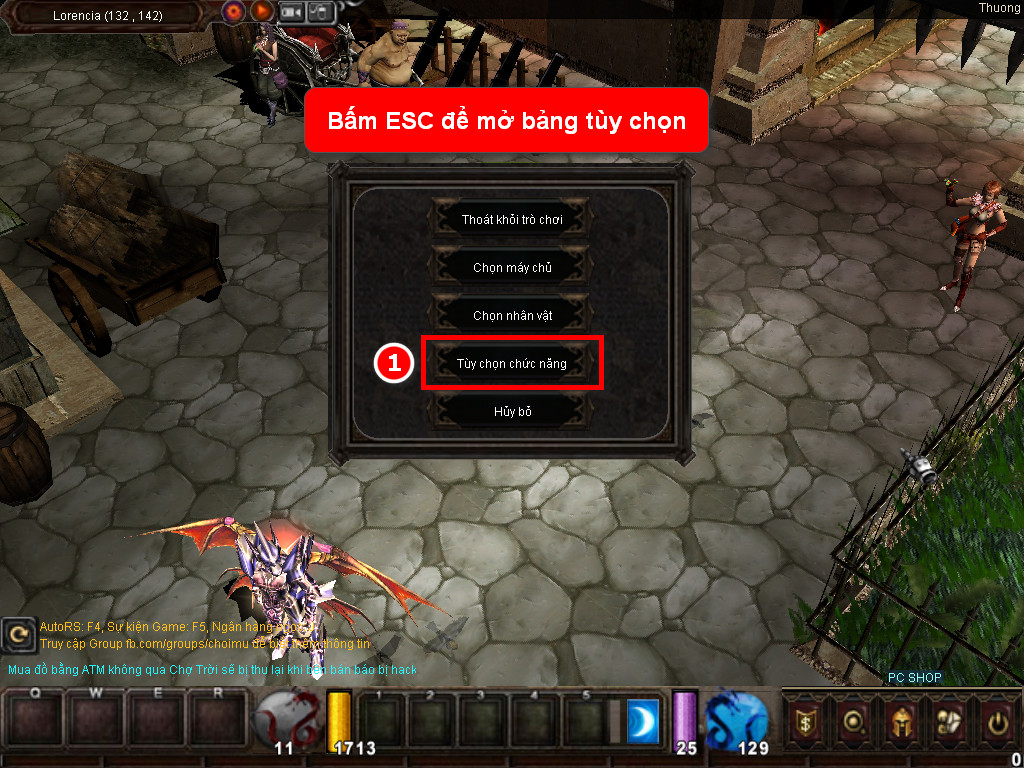 Chức năng chính của Game MU Hiệp Khách Chức năng chính của Game MU Hiệp Khách